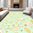 Seagulls Lighthouse Shells Seafoam Green Rug