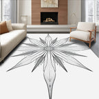 Monochromatic Intricate Starburst Rug