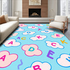 Alphabet Clouds Multi-Color Rug