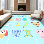 Cute Animals Alphabet Blocks Rug