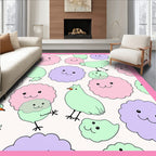 Playful Fluffy Cloud Bird Collection Rug