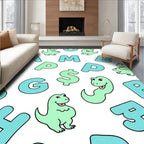 Cute Dinosaurs and Alphabet Letters Rug