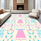 Pastel Geometric Futuristic Abstract Rug