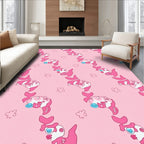 Sweet Pink Kawaii Fish Floral Rug