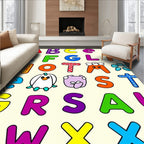Alphabet Letters Whimsical Characters Rug