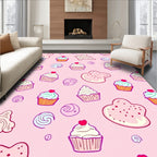 Sweet Pink Cupcake Swirl Rug