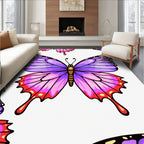 Vibrant Purple Butterfly Wings Rug