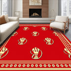 Red Cream Goblet Border Rug