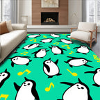 Playful Penguin Music Mix Rug