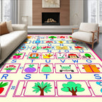 Alphabetical Educational Graphic Objects Rug