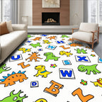 Whimsical Dinosaur Alphabet Animals Rug