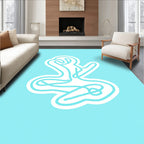 White Contemporary Abstract Lines Rug
