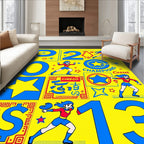Retro Superhero Comic Starburst Rug