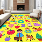 Playful Farm Animals Alphabet Collection Rug