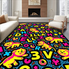 Playful Lions And ABC Letters Rug