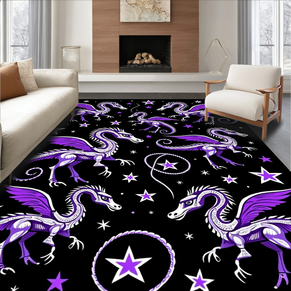 Purple Dragon Starry Night Rug