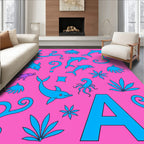 Aquatic Playful Dolphins Ocean Creatures Rug