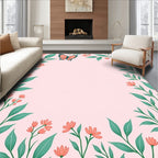 Coral Butterfly Botanical Garden Rug