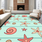 Coastal Coral Starfish Sea Life Rug