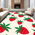 Red Strawberry Garden All Over Rug