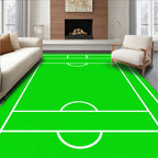 Bright Green Field Graphic Rug