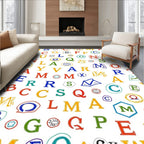Alphabet Splash of Color Lettering Rug