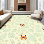 Whimsical Fox And Leafy Branches Rug