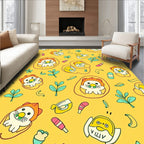 Cute Yellow Baby Lion Pattern Rug