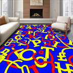 Bold Alphabet Playful Collage Rug