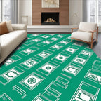Emerald Green Card Collage Rug