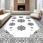 Ornate Starbursts In Elaborate Border Rug