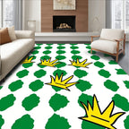 Yellow Crown Green Diamond Collage Rug