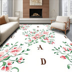 Pink Petal Blossom Vine Repeating Rug