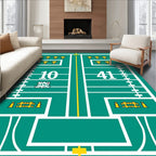Golden Trophy Football Field Canvas Rug