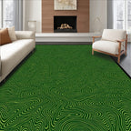 Emerald Green Swirling Stripe Rug