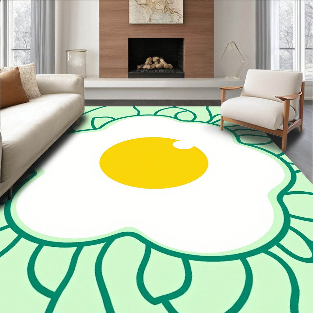 Sunny Side Up Egg Floral Rug