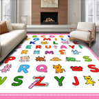 Colorful Alphabet Animals Rug