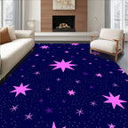 Galactic Pink Starry Night Rug