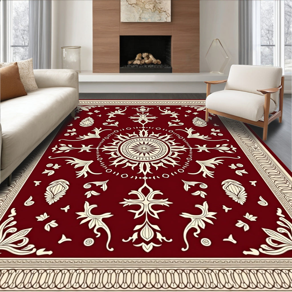 Crimson Ivory Elaborate Medallion Rug