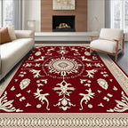 Crimson Ivory Elaborate Medallion Rug