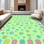 Whimsical Colorful Abstract Icons Rug