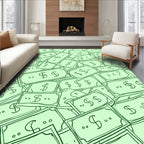 Green Dollar Bills Scatter Rug