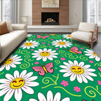 Happy Daisy Butterfly Meadow Rug