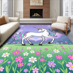 Magical Unicorn Field Pastel Dream Rug