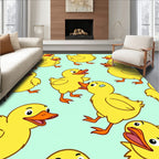 Playful Yellow Ducklings All Over Rug