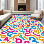 Retro Pop Abstract Shapes Rug
