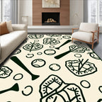 Dark Green Baseball Field Collage Rug