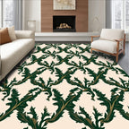 Emerald Green Acanthus Swirl Area Rug