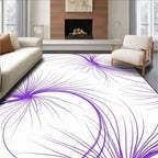 Vibrant Purple Swirl Burst Rug