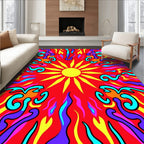 Radiant Sun Boho Psychedelic Swirls Rug